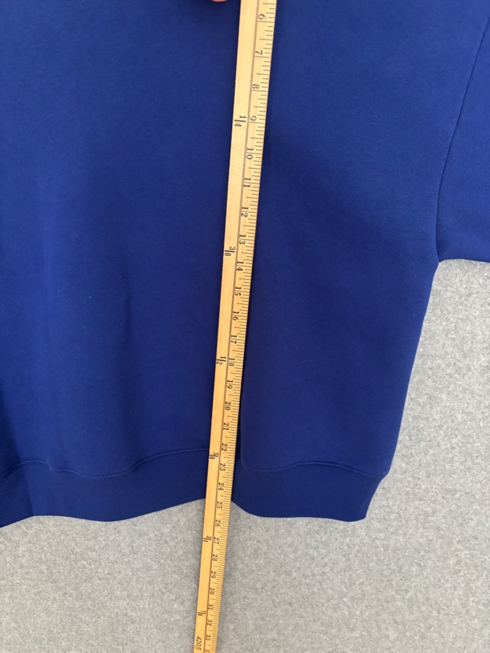 J. Crew NWT Fleece V-neck Woman sweatshirt Bright Indigo XL - Picture 7 of 12